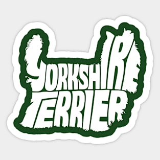 Yorkshire terrier white Sticker